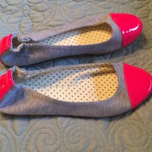 Pink gray flats